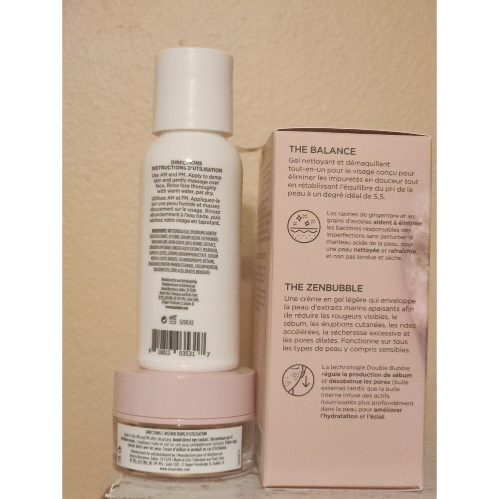 BeautyBio Cleanse + Clarify Set  Balance PH Gel Cleanser & The Zenbubble NIB - Picture 4 of 5